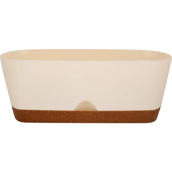 Горшок для цветов Ingreen Wood 25 см л сливочный