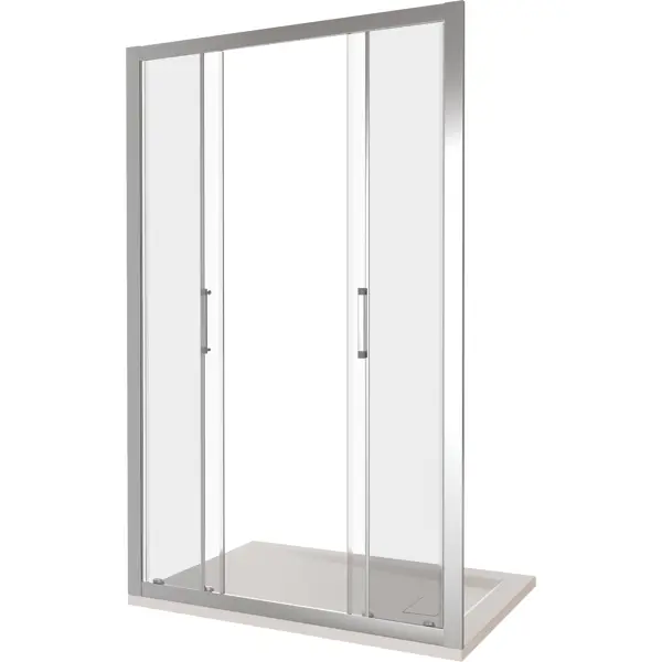 Душевая дверь в нишу Makiato WTW-TD-150-C-WE, 185x150 см хромированный профиль прозрачное стекло раздвижная