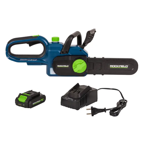 Цепная пила аккумуляторная Rockfield RF2560, 20 В Li-ion 2 Ач