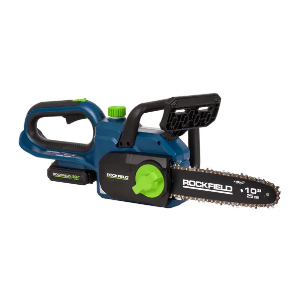 Цепная пила аккумуляторная Rockfield RF2560, 20 В Li-ion 2 Ач