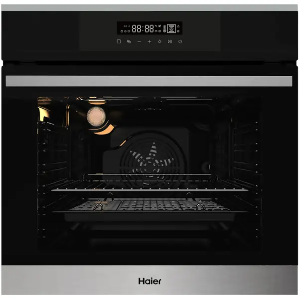 Электрический духовой шкаф Haier HOX-FP3ABX 59.5x59.5x56.7 см конвекция цвет черный/нержавеющая сталь