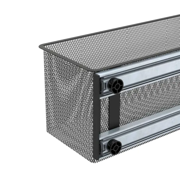 Корзина с выдвижным механизмом 17x15x51 см металл цвет черный