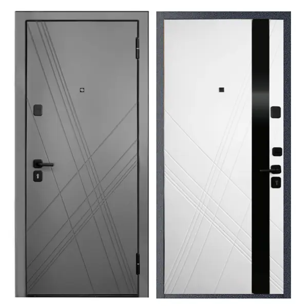 Дверь входная металлическая Home Plus 96x205 см правая белый