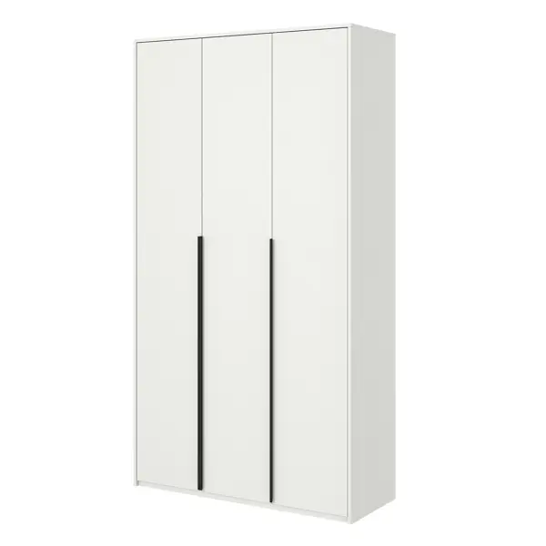 Шкаф распашной Бергамо с 3 дверями 120x220x46.6 см ЛДСП цвет белый