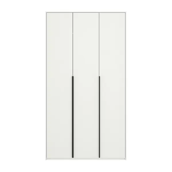 Шкаф распашной Бергамо с 3 дверями 120x220x46.6 см ЛДСП цвет белый