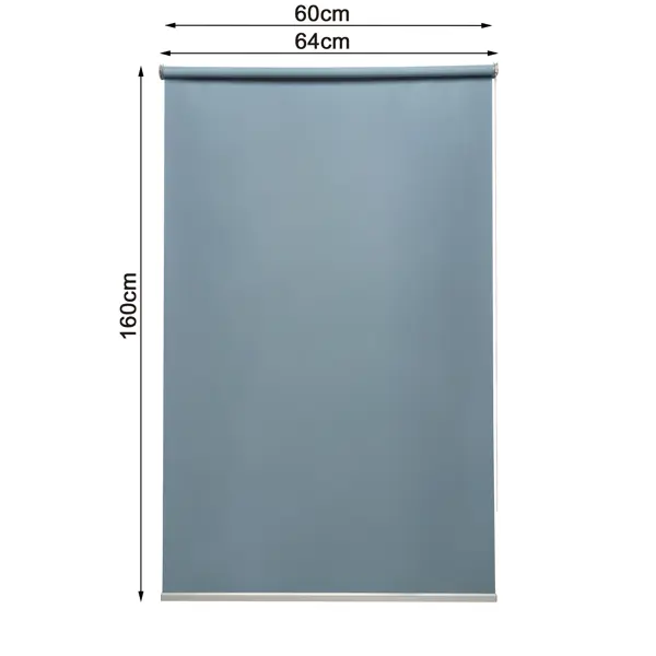 Штора рулонная блэкаут Inspire Belem 60x160 см серо-синяя Ink 4