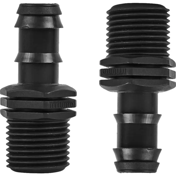 Адаптер для ПНД трубки BOUTTE, внешняя резьба 1/2"x16 мм, 2 шт