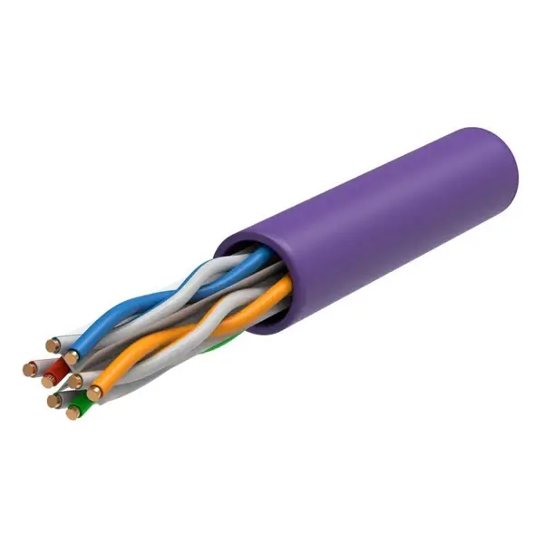 Кабель витая пара ITK U/UTP cat 6 4x2x23 AWG LSZH цвет фиолетовый