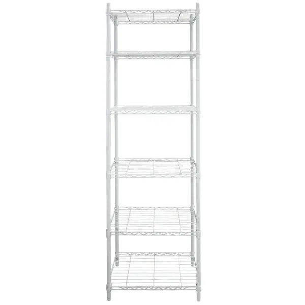Стеллаж сетчатый Konsensa 60x35x180 см цвет белый