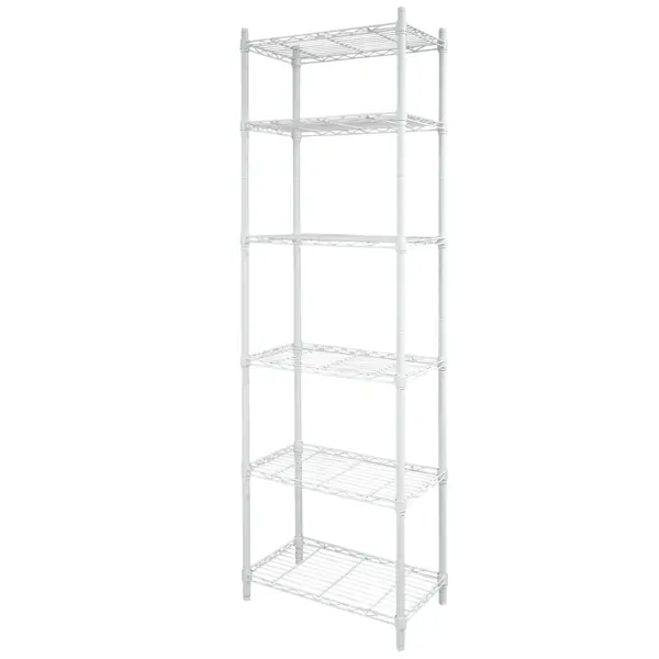 Стеллаж сетчатый Konsensa 60x35x180 см цвет белый
