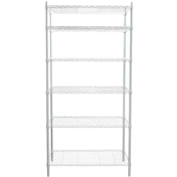 Стеллаж сетчатый Konsensa 90x35x180 см цвет белый