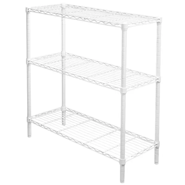 Стеллаж сетчатый Konsensa 60x35x90 см цвет белый