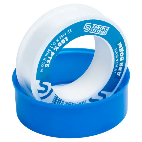 Лента-фум для воды 12x0.1 мм 10 м PTFE