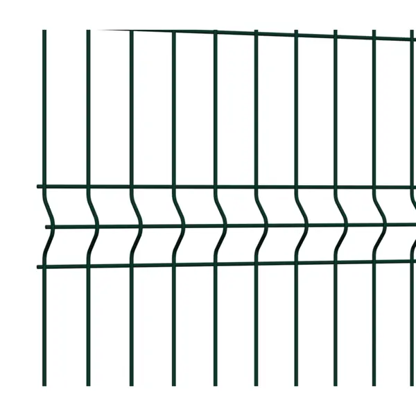 3D панель для забора Grand Line Light 2.5x1.53 м зеленый RAL 6005 3 ребра