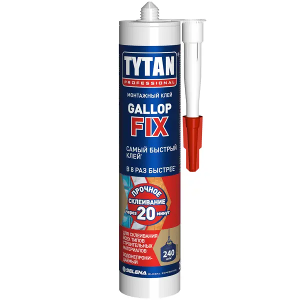 Клей монтажный Tytan Gallop Fix цвет белый 290 мл