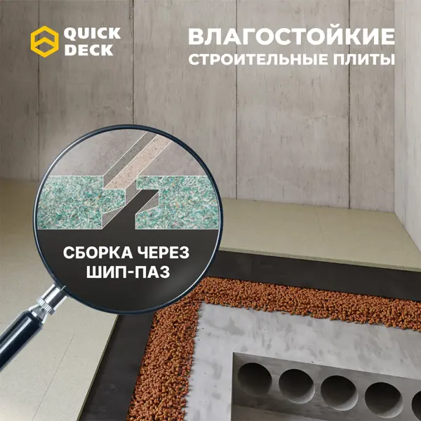 Плита ДСП Quick Deck 15 мм влагостойкая 590x1813 мм. 1.07 м²