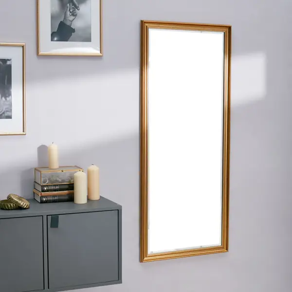 Зеркало декоративное Inspire Классика прямоугольное 50x120 см цвет золото античное