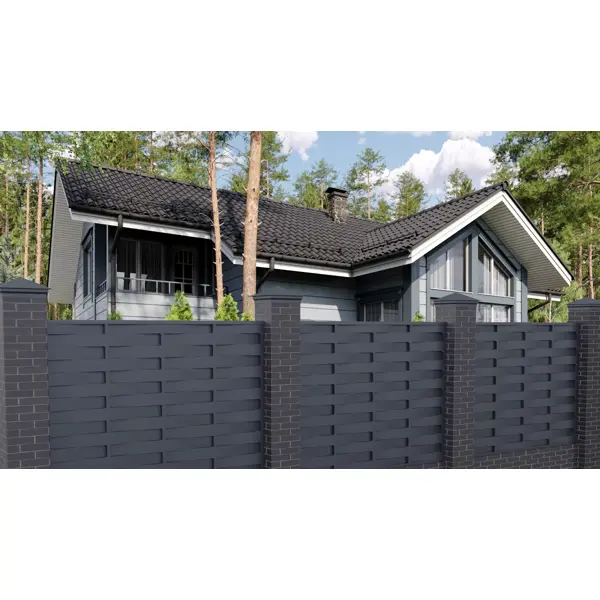 Еврожалюзи Утёс 2.5x2 м RAL 7024 серый