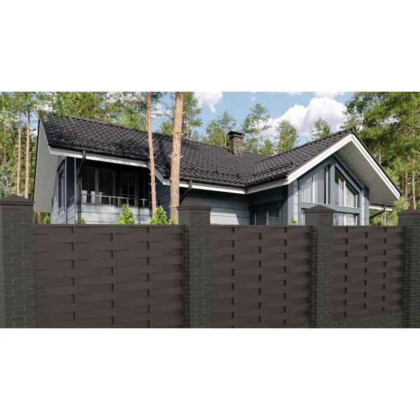 Еврожалюзи Утес 2x2.5 м RAL 8017 коричневый