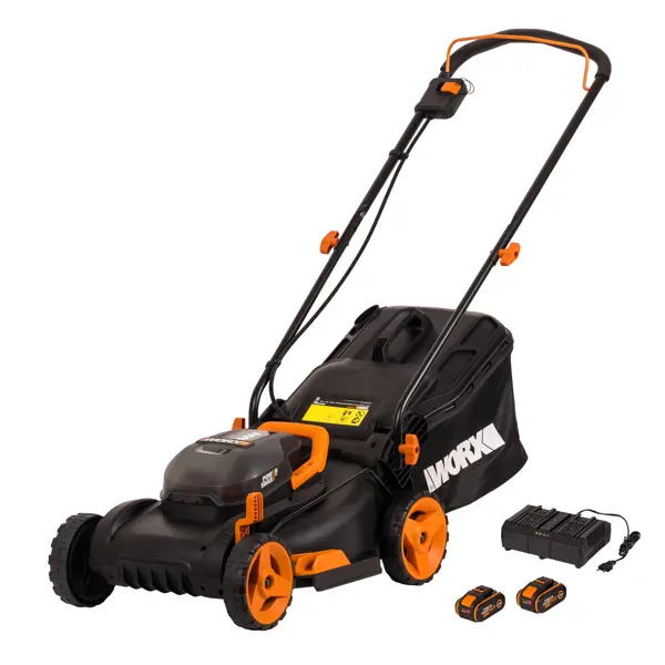 Газонокосилка аккумуляторная Worx WP771E 40 В 40 см 2x4 Ач АКБ и ЗУ входит в комплект
