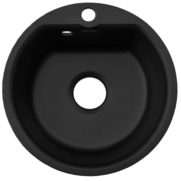 Мойка для кухни врезная Granfest Smart GF-SM 435 43x43 см глубина чаши 16 см мраморная крошка цвет черный