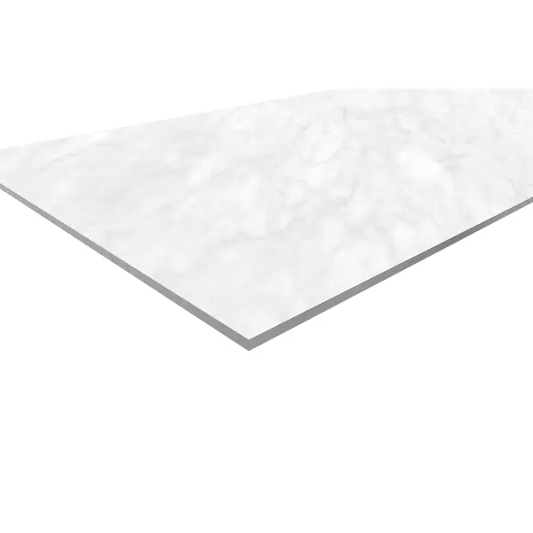 Стеновая панель White Carrara 240x0.4x60 см АКП цвет белый