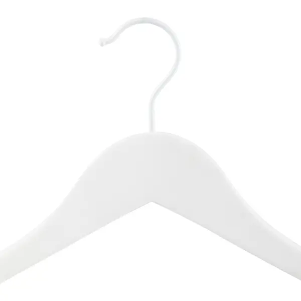 Плечики для одежды Konsensa 44.5 см с покрытием soft touch дерево цвет белый