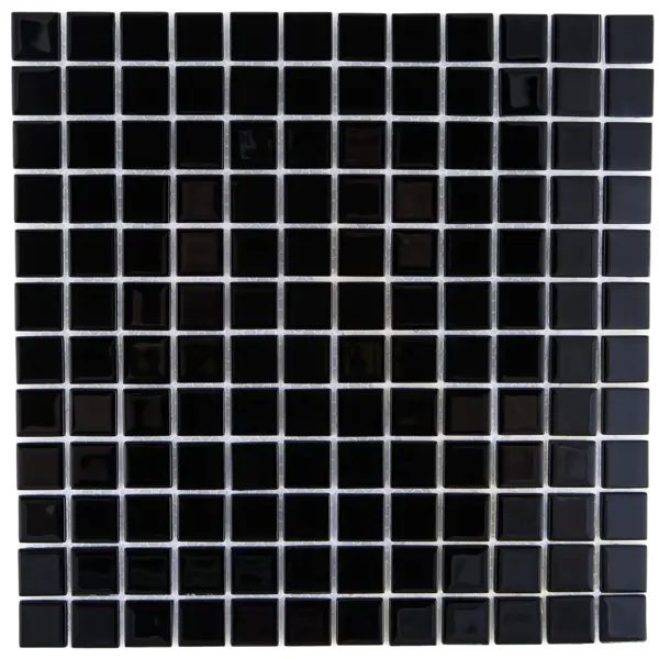 Мозаика стеклянная Kreaforta черная 300x300x4 мм