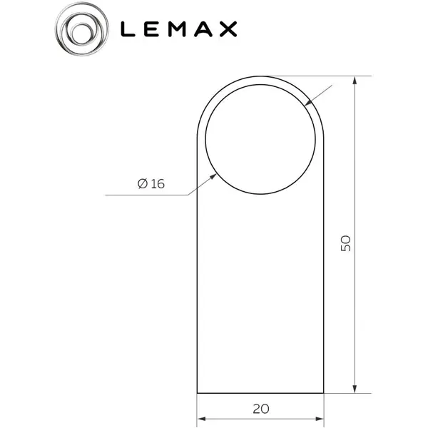 Держатель рейлинга Lemax металл цвет хром