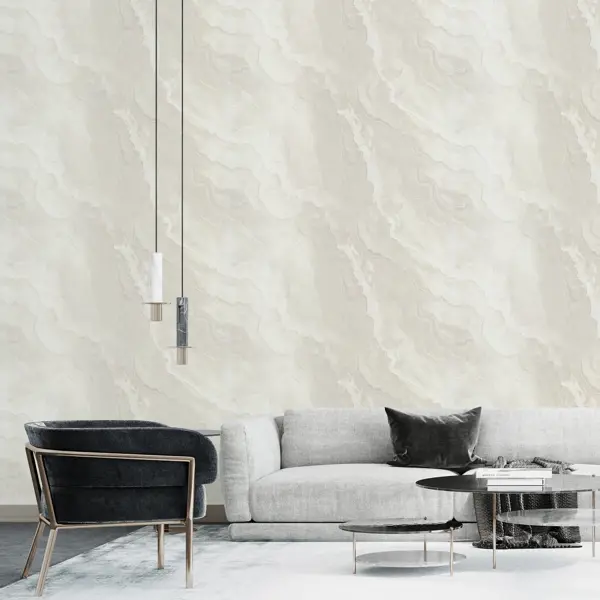 Обои флизелиновые Wall Decor Марбл бежевые 1.06 м 75286-12