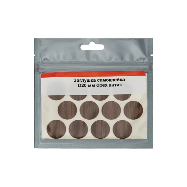 Заглушка самоклеящаяся H3734 ST9 ø20 мм цвет орех 24 шт.