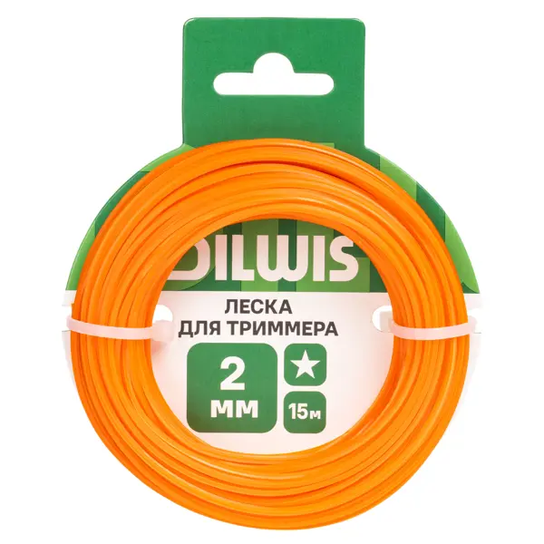 Леска Dilwis 2 мм 15 м звезда цвет оранжевый