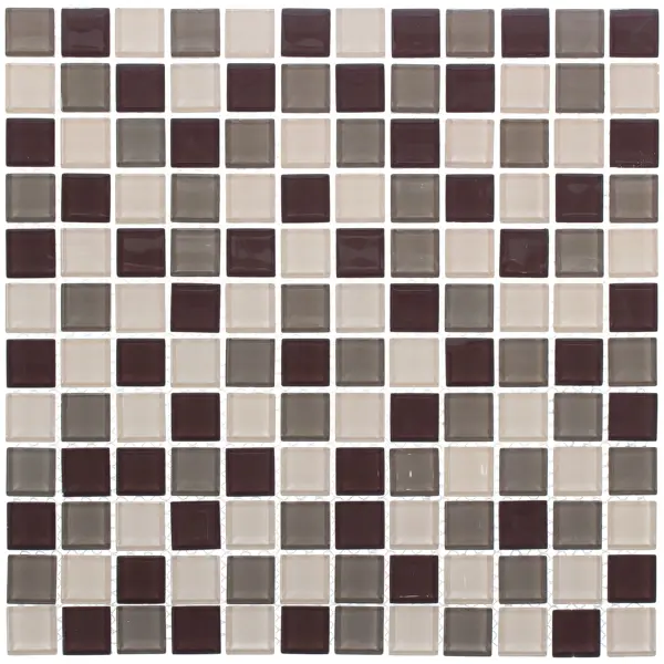 Мозаика стеклянная Kreaforta бежевый микс 300x300x4 мм