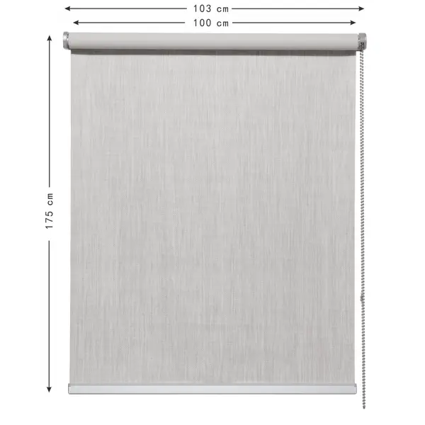 Штора рулонная блэкаут Inspire Natal 100x175 см светло-серая Granit 5