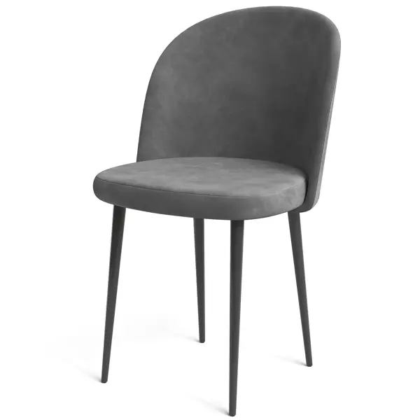 Стул Chic 49x77x50 см ножки металл/черный сиденье велюр цвет серый