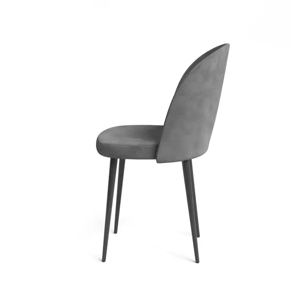 Стул Chic 49x77x50 см ножки металл/черный сиденье велюр цвет серый
