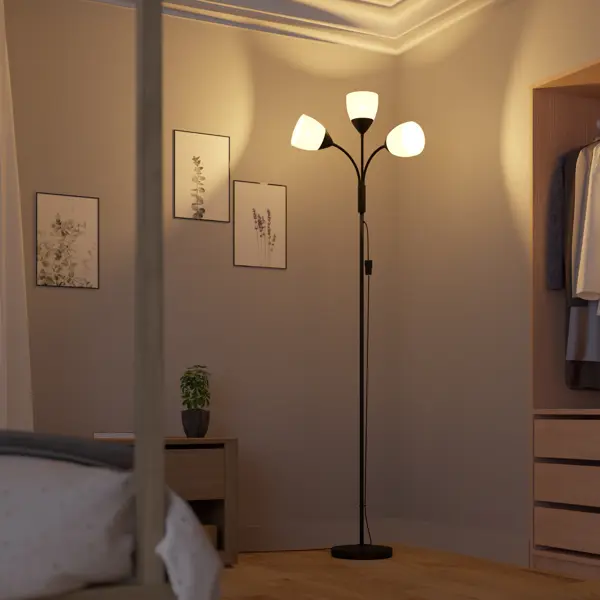 Торшер Inspire Dahlia, цвет черный