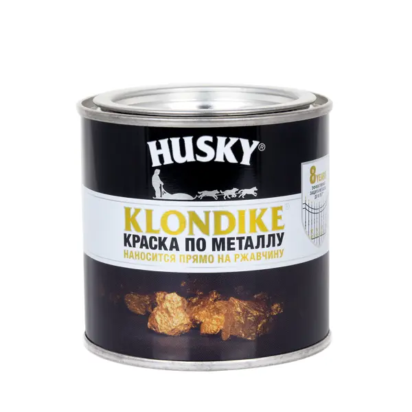 Краска по металлу Husky Klondike молотковая цвет алюминий 0.25 л RAL