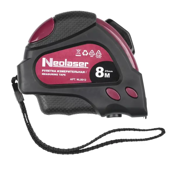 Рулетка Neolaser NL0012 с автостопом 8 м x 25 мм
