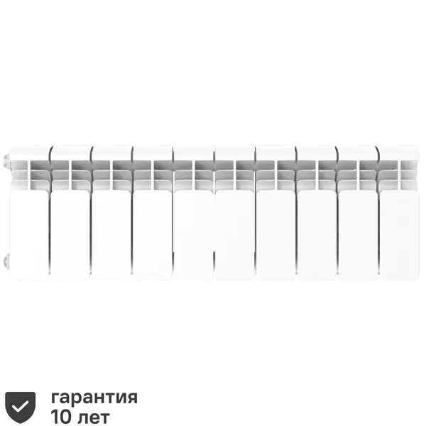 Радиатор секционный Rifar Alum RAL20010 200/90 10 секций боковое подключение алюминий белый