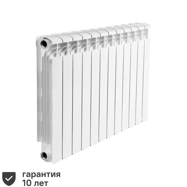 Радиатор секционный Rifar Alum RAL50012 500/90 12 секций боковое подключение алюминий белый