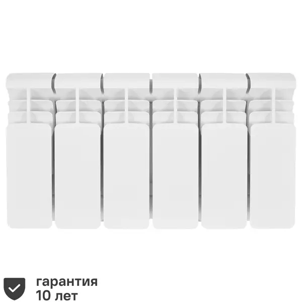 Радиатор секционный Rifar Alum RAL20006 200/90 6 секций боковое подключение алюминий белый