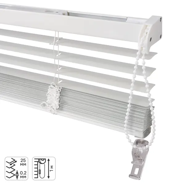 Жалюзи Inspire Epona 40x175 см алюминий цвет белый