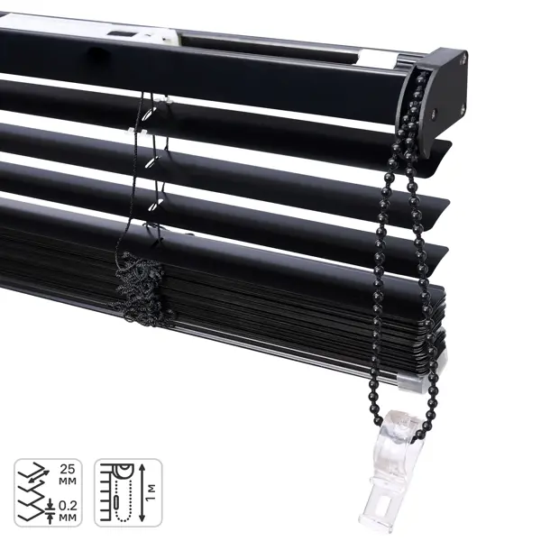 Жалюзи Inspire Epona 50x175 см алюминий цвет черный