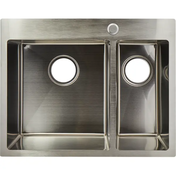 Мойка для кухни врезная М12S Delinia 60x48 см глубина чаши 19.1 см нержавеющая сталь цвет сатин