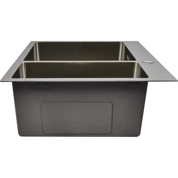 Мойка для кухни врезная М12S Delinia 60x48 см глубина чаши 19.1 см нержавеющая сталь цвет сатин