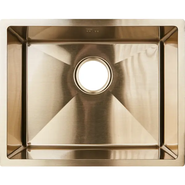 Мойка для кухни врезная М6G Delinia 50x40 см глубина чаши 19.1 см нержавеющая сталь цвет золото