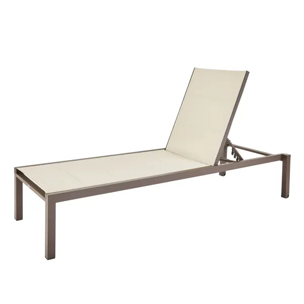 Шезлонг Aquila 200x65x102 см алюминий/текстилен коричневый