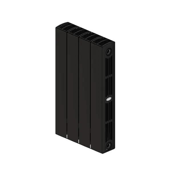 Радиатор секционный Rifar Supremo S50004RAL9005 500/90 4 секции боковое подключение биметалл черный