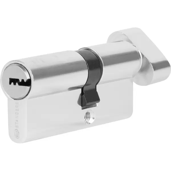 Цилиндр Standers TTAL1-3040NBCR, 30x40 мм, ключ/вертушка, цвет хром